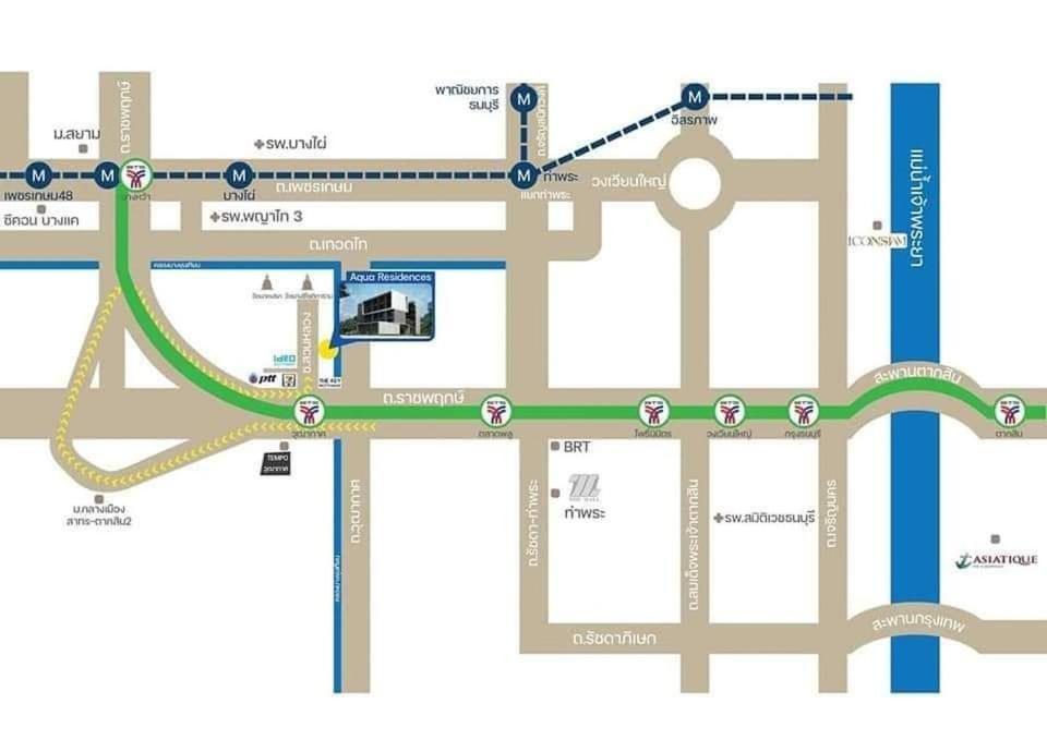 Aqua Residences อควา เรสซิเดนซ์ ห้องพักใหม่ให้เช่า ติดรถไฟฟ้าสถานีวุฒากาศ Bangkok Bagian luar foto